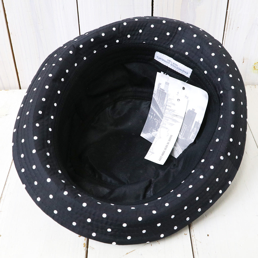 ENGINEERED GARMENTS : Porkpie Hat-Nylon Polka Dot Taffeta