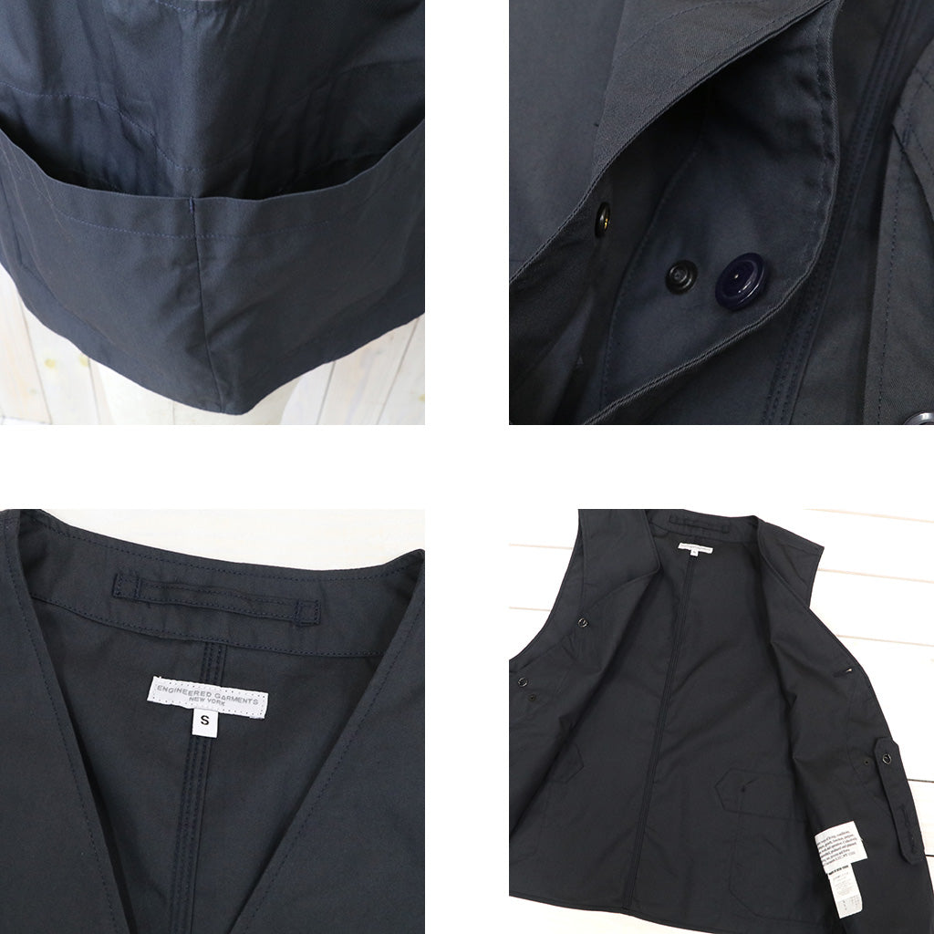 ENGINEERED GARMENTS : Upland Vest-Lt.Weight Nyco Twill (Dk.Navy)