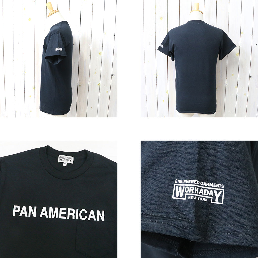 ENGINEERED GARMENTS WORKADAY : Printed S/S Tee-Pan American (Black)