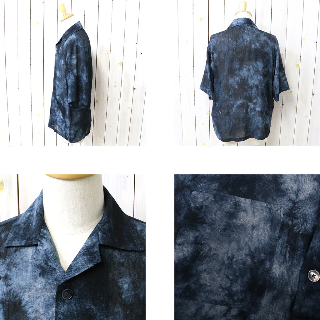 Needles : Cabana Shirt-Mesh Jacquard/Uneven Dye (Charcoal)