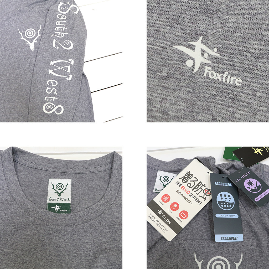 South2 West8xFoxfire : L/S Round Pocket Tee-SCORON (Grey)