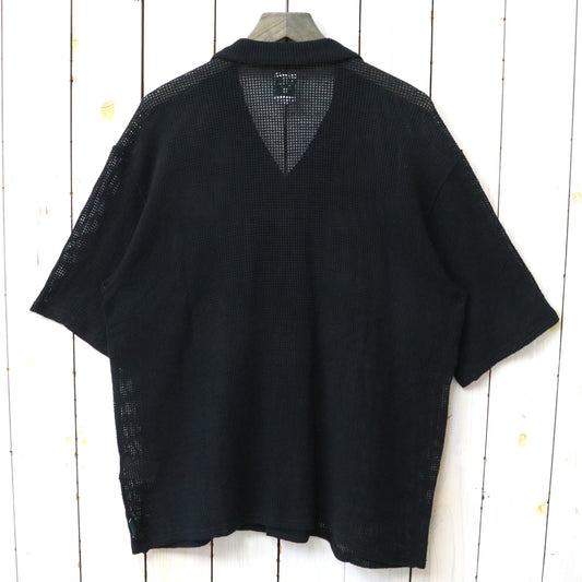 SOUTH2 WEST8 : S/S Open Collar Shirt-Cotton Mesh (Black)