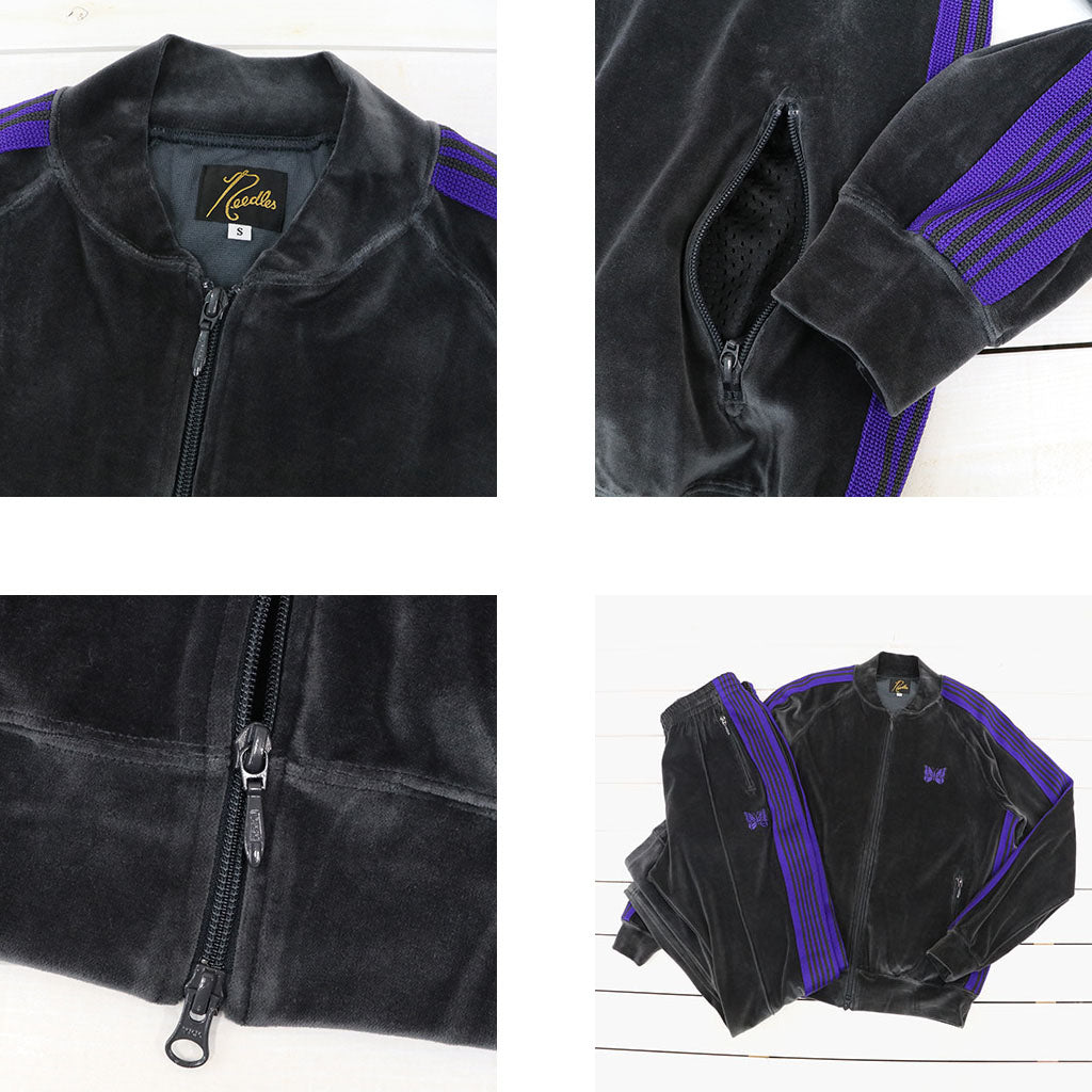 Needles : Rib Collar Track Jacket-C/PE Velour (Charcoal)