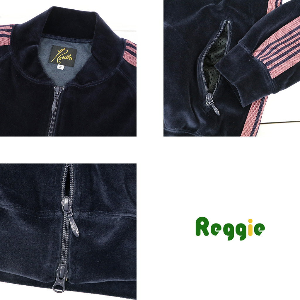 Needles : Rib Collar Track Jacket-C/PE Velour (Navy)