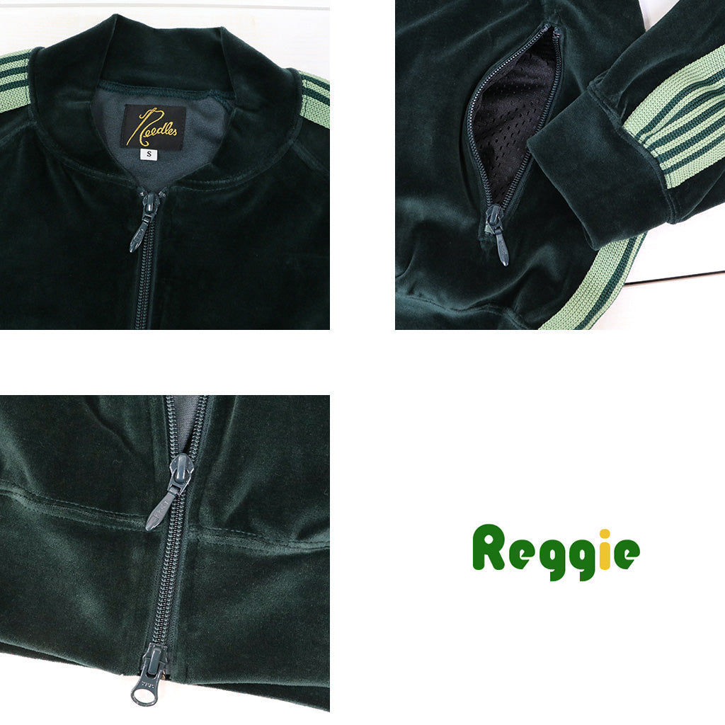 Needles : Rib Collar Track Jacket-C/PE Velour (Green)