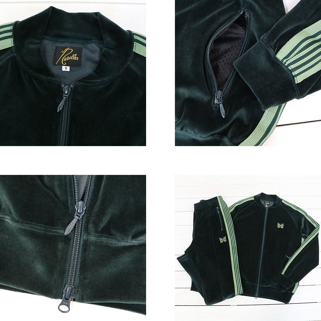 Needles : Rib Collar Track Jacket-C/PE Velour (Green)