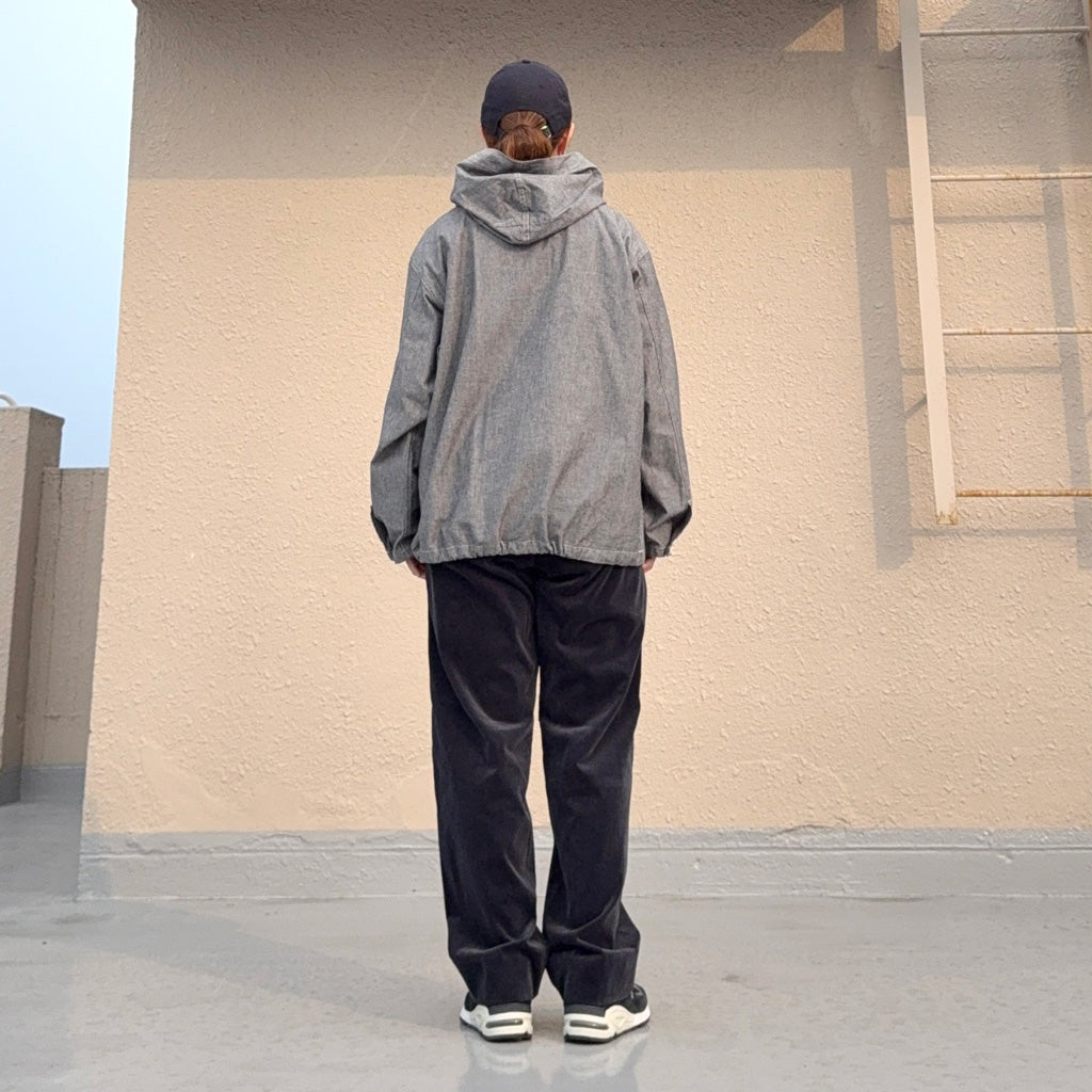 ENGINEERED GARMENTS : Zip Hooded Shirt-Cotton Chambray