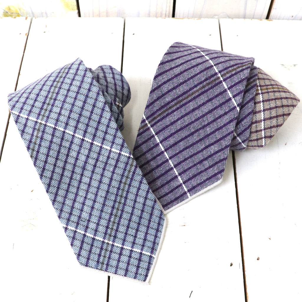 ENGINEERED GARMENTS : Neck Tie-Color Cotton Color Block Check