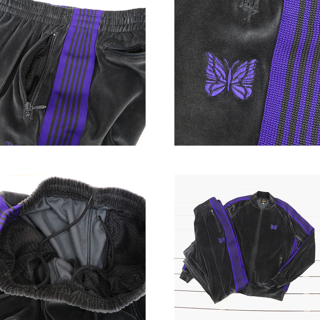 Needles : Narrow Track Pant-C/Pe Velour (Charcoal)
