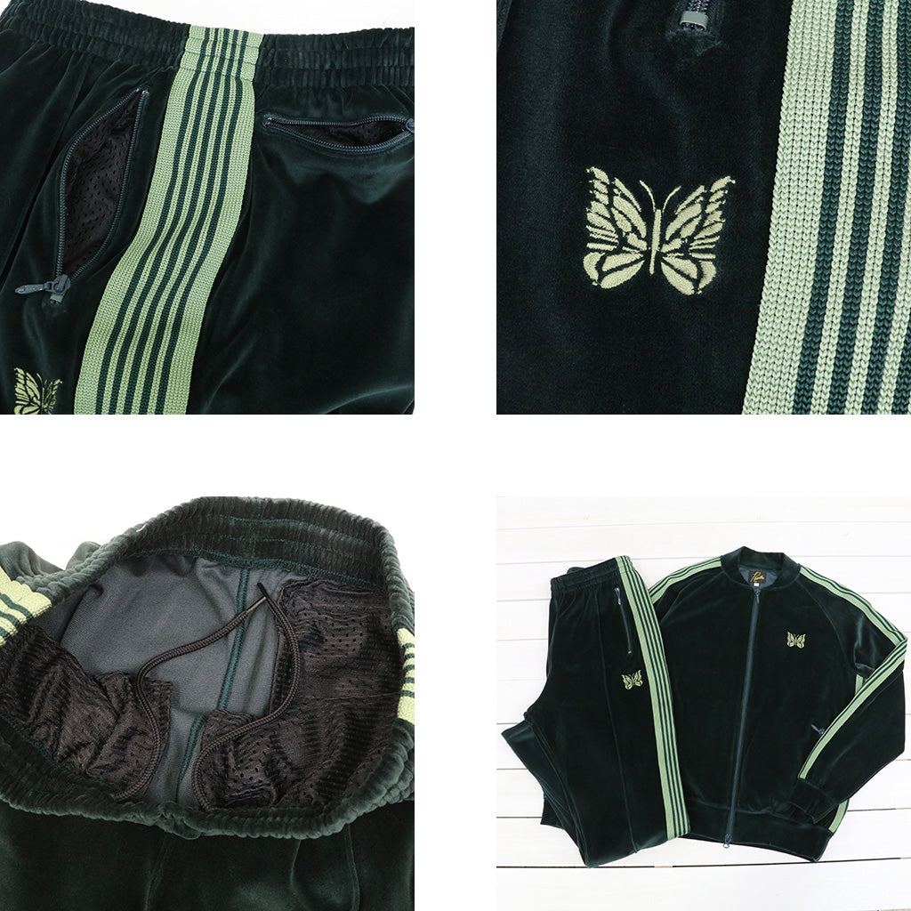 Needles : Narrow Track Pant-C/Pe Velour (Green)