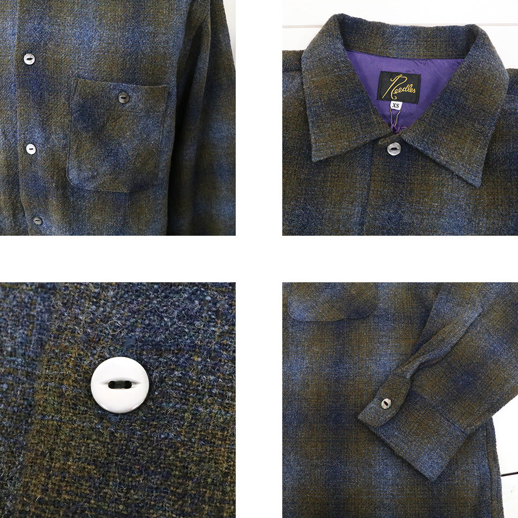 Needles : One-Up Shirt-Wool Ombre Plaid