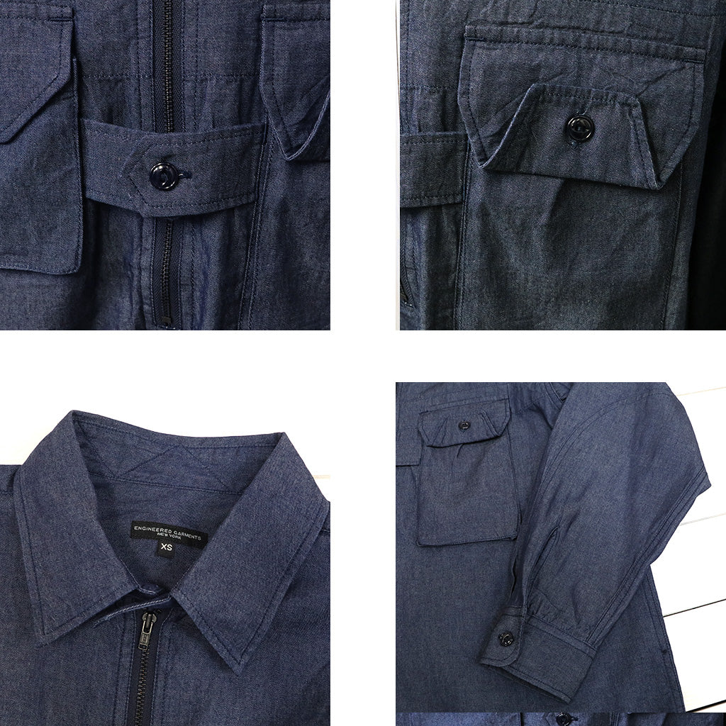 ENGINEERED GARMENTS : Binocular Shirt-Cotton Denim Shirting