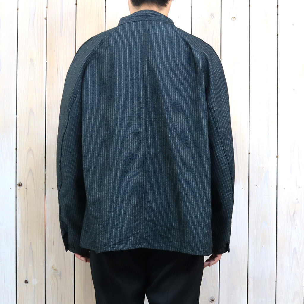Needles : China Button Chore Coat-Pin Stripe Jacquard