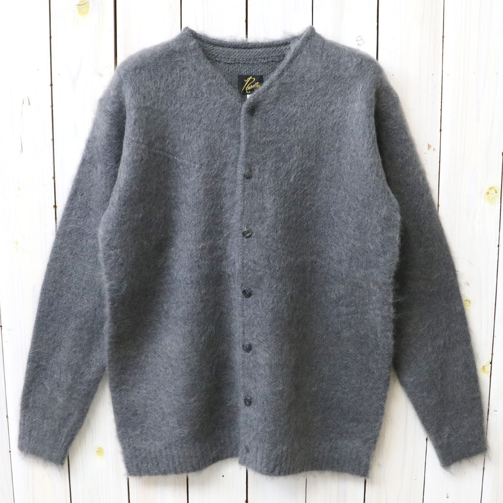Needles : Mohair Crew Neck Cardigan-Solid (Blue Grey) – Reggieshop
