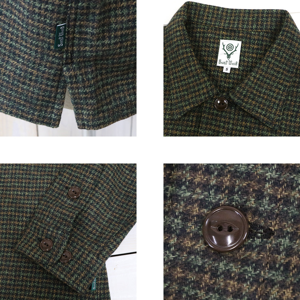 SOUTH2 WEST8 : Smokey Shirt-Cotton Plaid (Khaki)