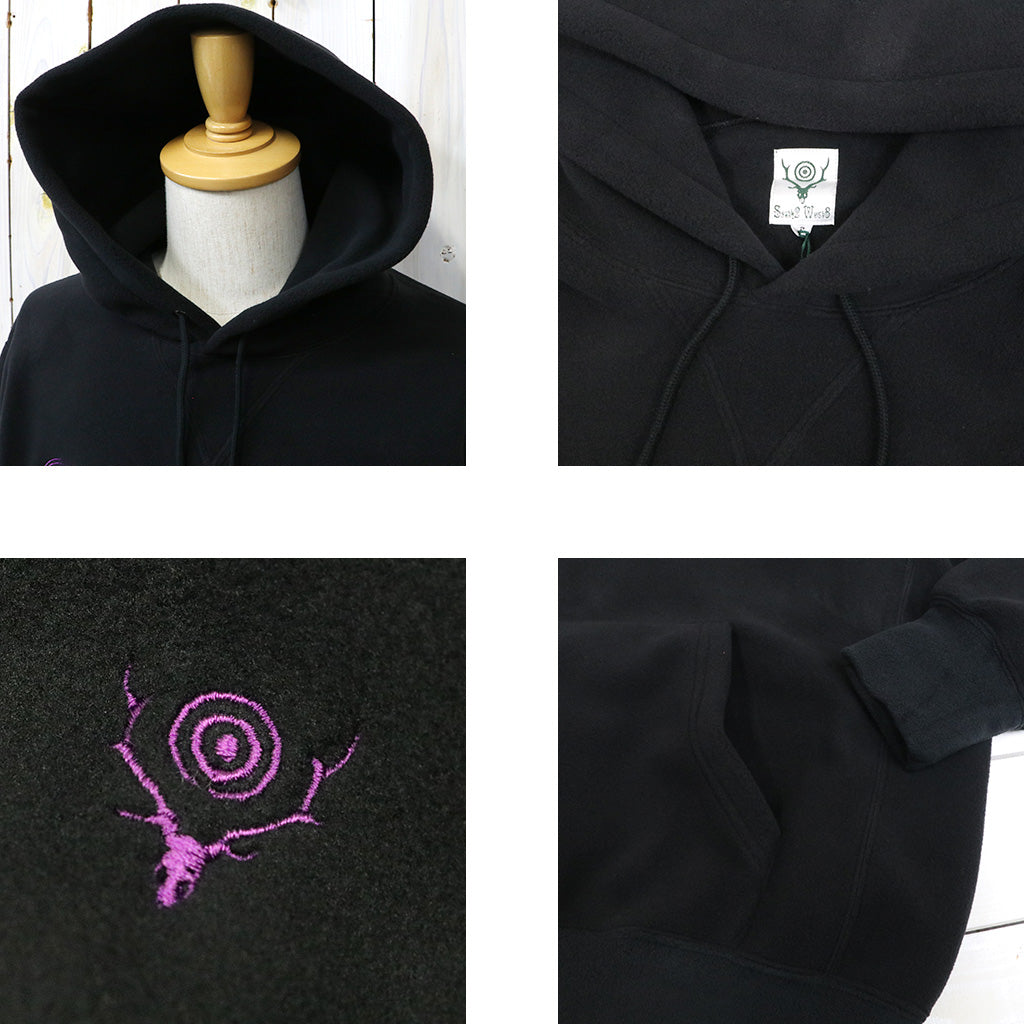 SOUTH2 WEST8 : Emb. Sweat Parka-Poly Fleece (Black)