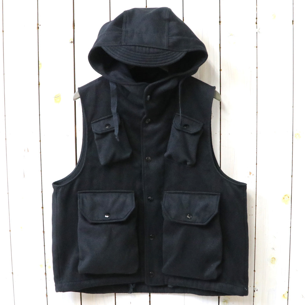 Engineered Garments★Field Vest★ベスト ENGINEERED GARMENTS : Field Vest-Polyester Fake Melton (Black