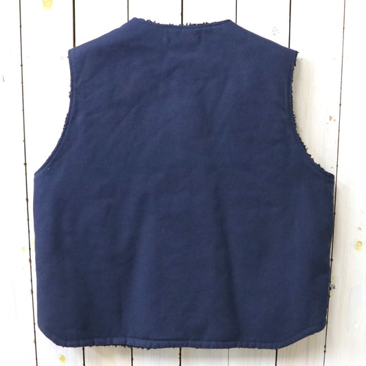 ENGINEERED GARMENTS : Over Vest-10oz Duck Canvas/Black Polyester Shearling