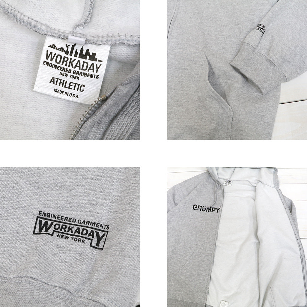 ENGINEERED GARMENTS WORKADAY : Printed Hoodie-Gumpy (Grey)