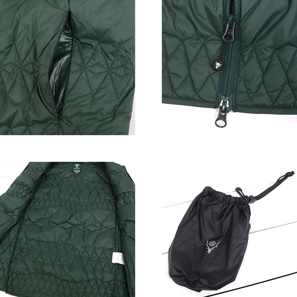 SOUTH2 WEST8xTAION : Inner Down Vest (Green)