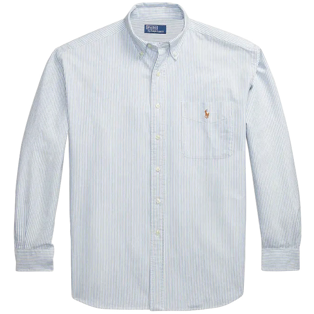 POLO RALPH LAUREN『ビッグフィット オックスフォードシャツ』(BLUE/WHITE)