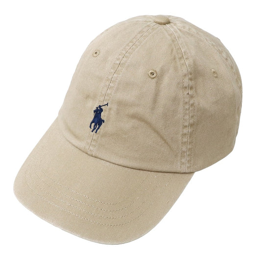 POLO RALPH LAUREN : コットン チノ ベースボール キャップ (TAN/NAVY)