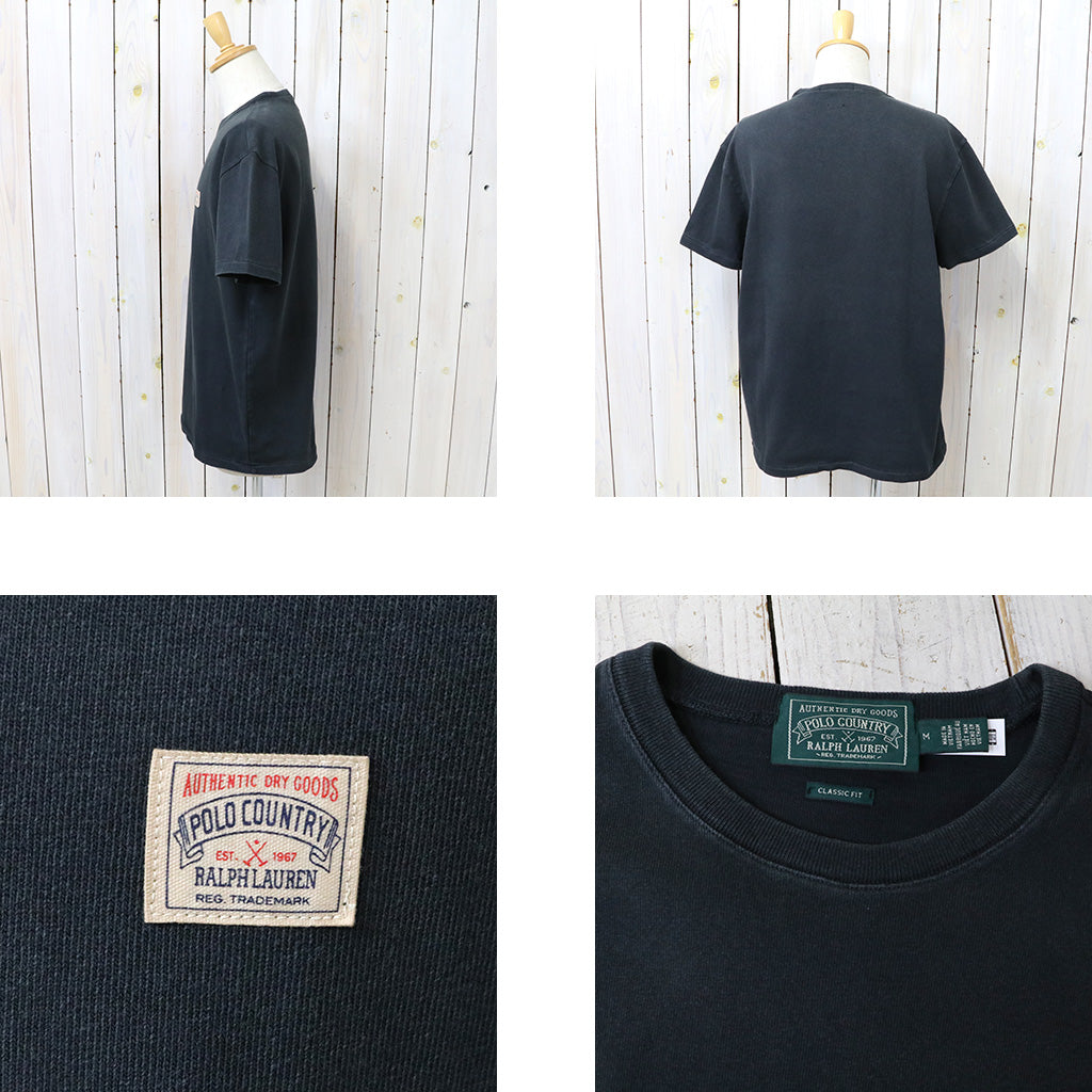 POLO RALPH LAUREN : クラシックフィット ガーメントダイ Tシャツ (POLO BLACK)