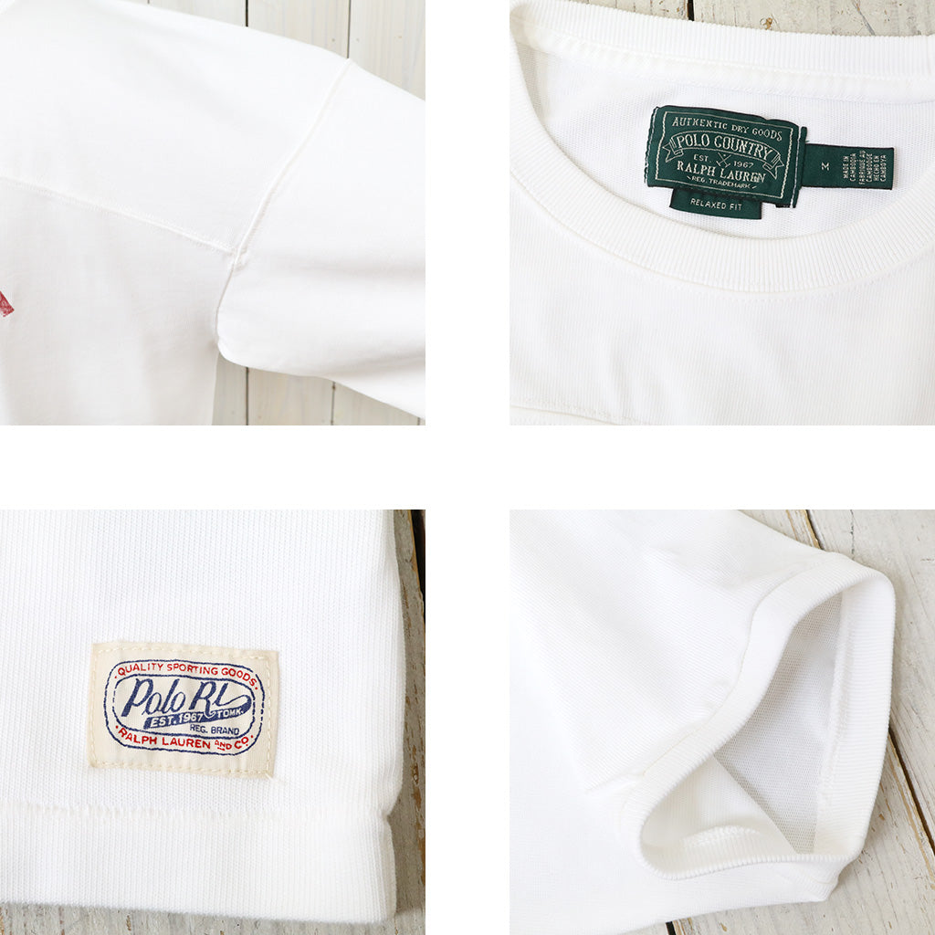 POLO RALPH LAUREN : リラックスフィット フットボール Tシャツ (CERAMIC WHITE)