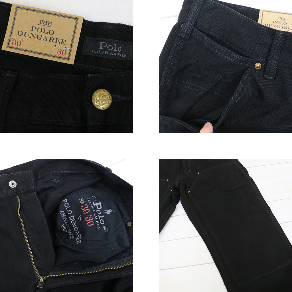POLO RALPH LAUREN : RELAXED FIT DUNGAREE PANEL PANTS (POLO BLACK)