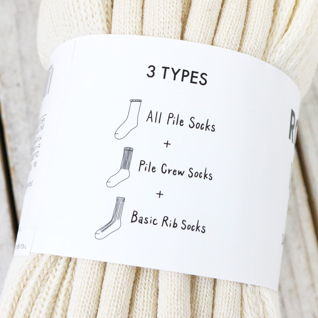 ROTOTO : ORGANIC DAILY 3 PACK CREW SOCKS