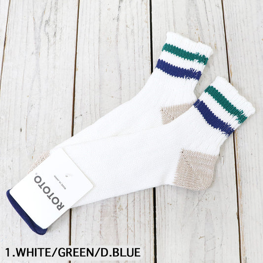 ROTOTO : O.S. RIBBED ANKLE SOCKS