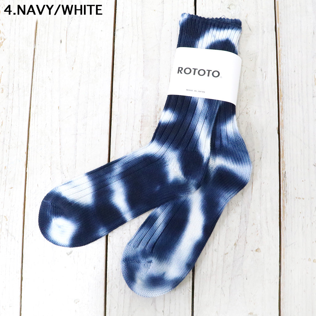 ROTOTO『CHUNKY RIBBED CREW SOCKS “TIE DYE”』