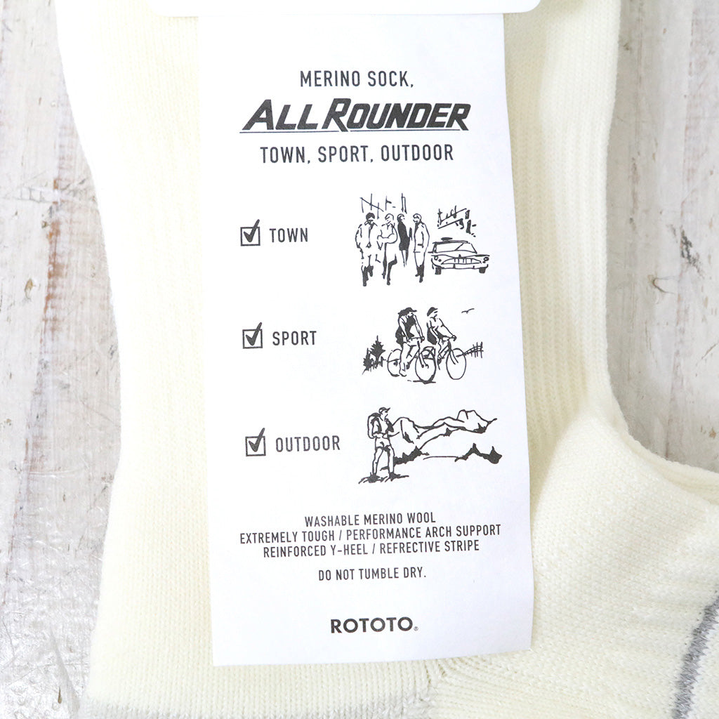 ROTOTO『ALLROUNDER “2 STRIPE MERINO CREW”』