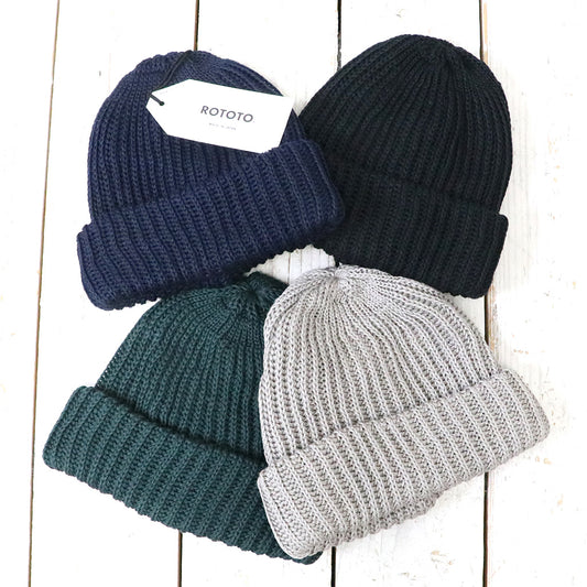 ROTOTO『CHUNKY COTTON SHORT BEANIE』