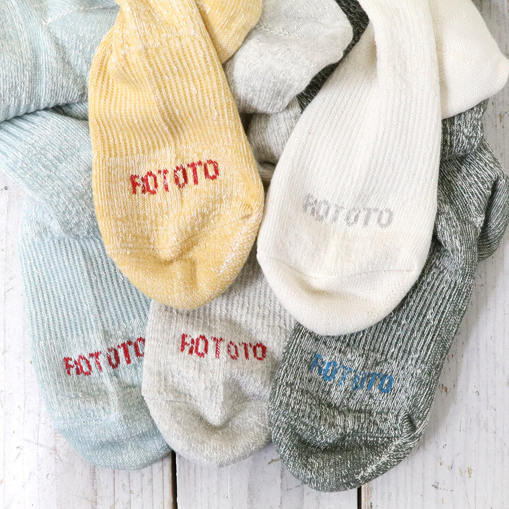 ROTOTO : DOUBLE FACE MINI CREW SOCKS “ORGANIC COTTON”