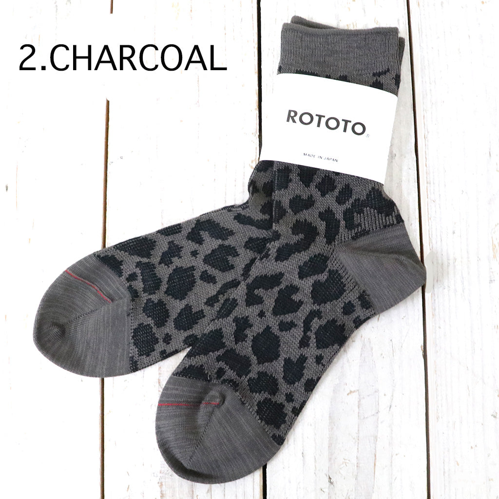 ROTOTO『LEOPARD MINI CREW SOCKS』