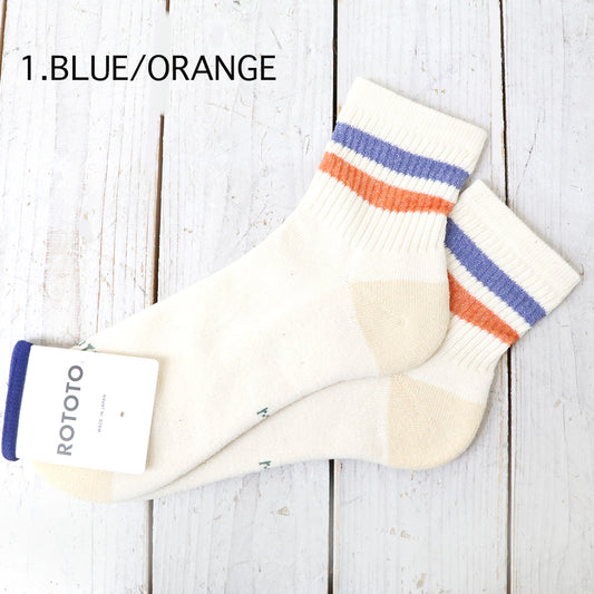 ROTOTO : RETRO ATHLETIC ANKLE SOCKS