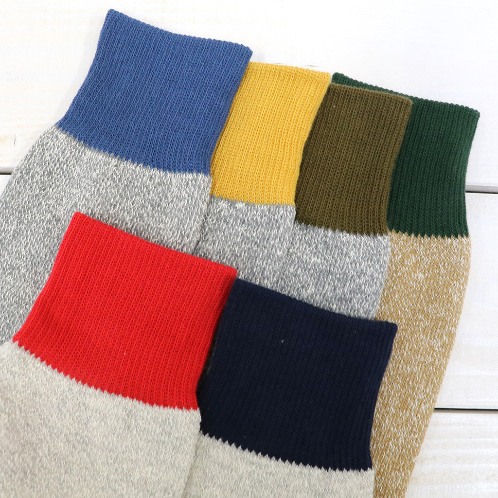 ROTOTO : DOUBLE FACE CREW SOCKS “SILK&COTTON” (R1515)