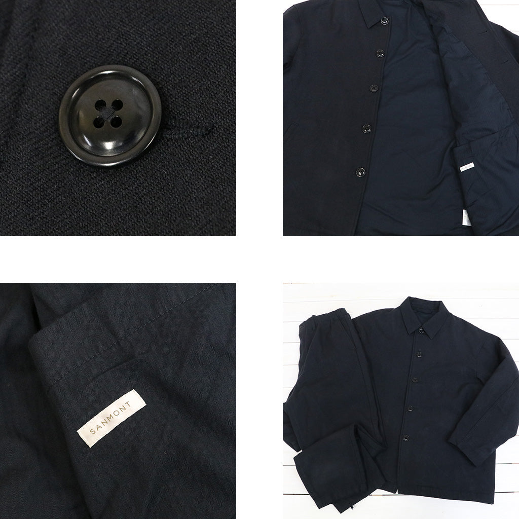 SANMONT : Wool Twill Work Jacket (Navy)