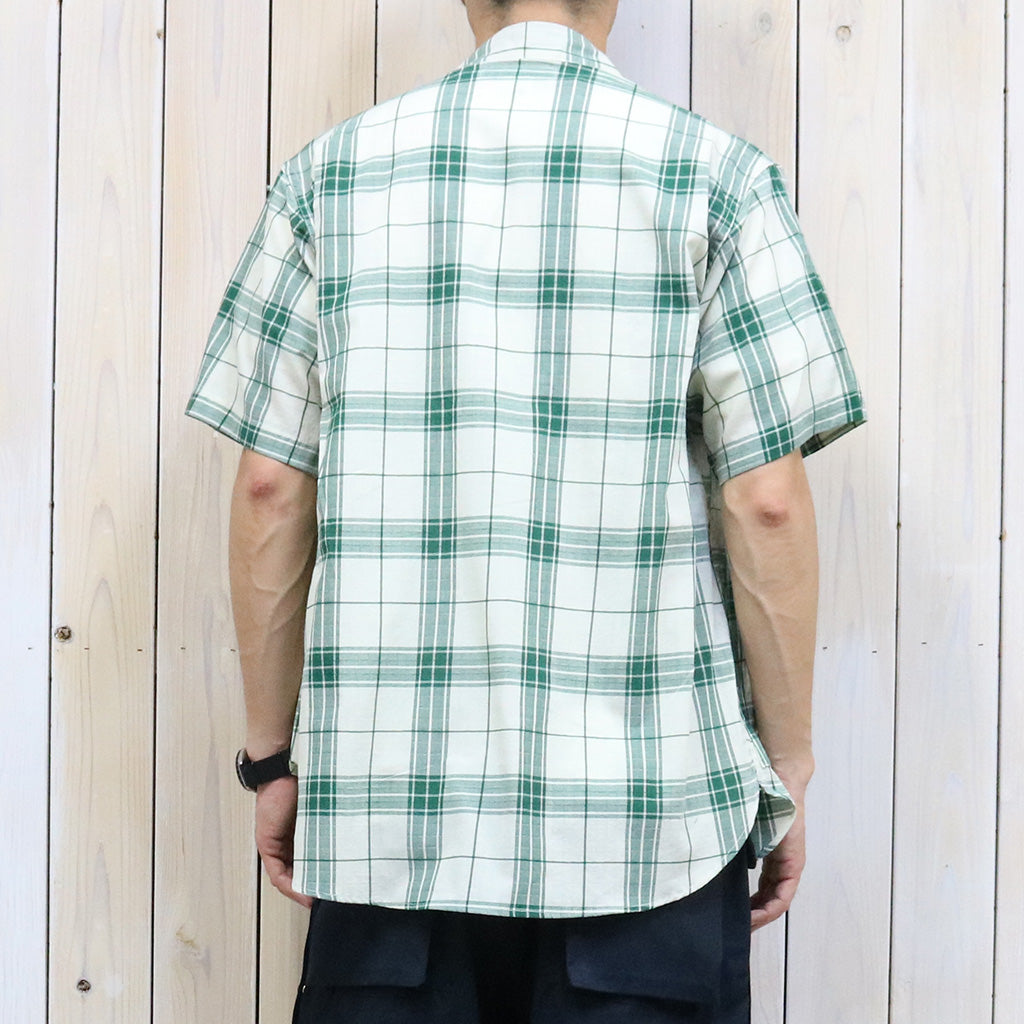 SASSAFRAS『DIGS CREW HALF 1/2(DOBBY TARTAN CHECK)』(WHITE)