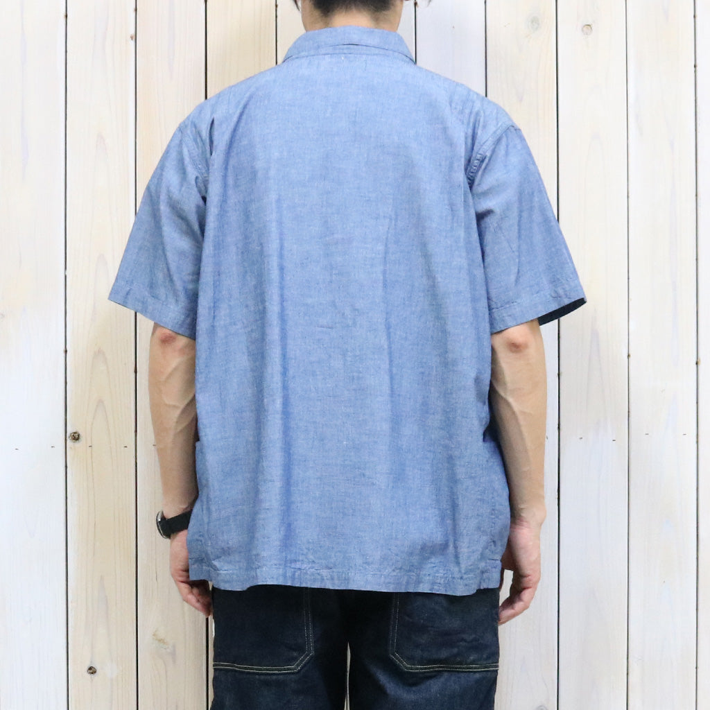 SASSAFRAS『GARDENERS HALF 1/2(5oz CHAMBRAY)』(BLUE)