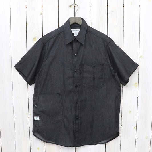 SASSAFRAS『DIGGIN SHIRT 1/2(5.5oz Denim)』(BLACK)