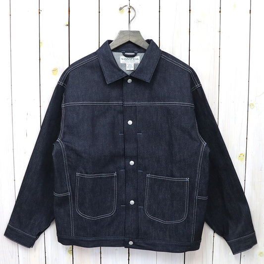 SASSAFRAS『GARDENERS JACKET(13oz SLAB DENIM)-WHITE STICHT』