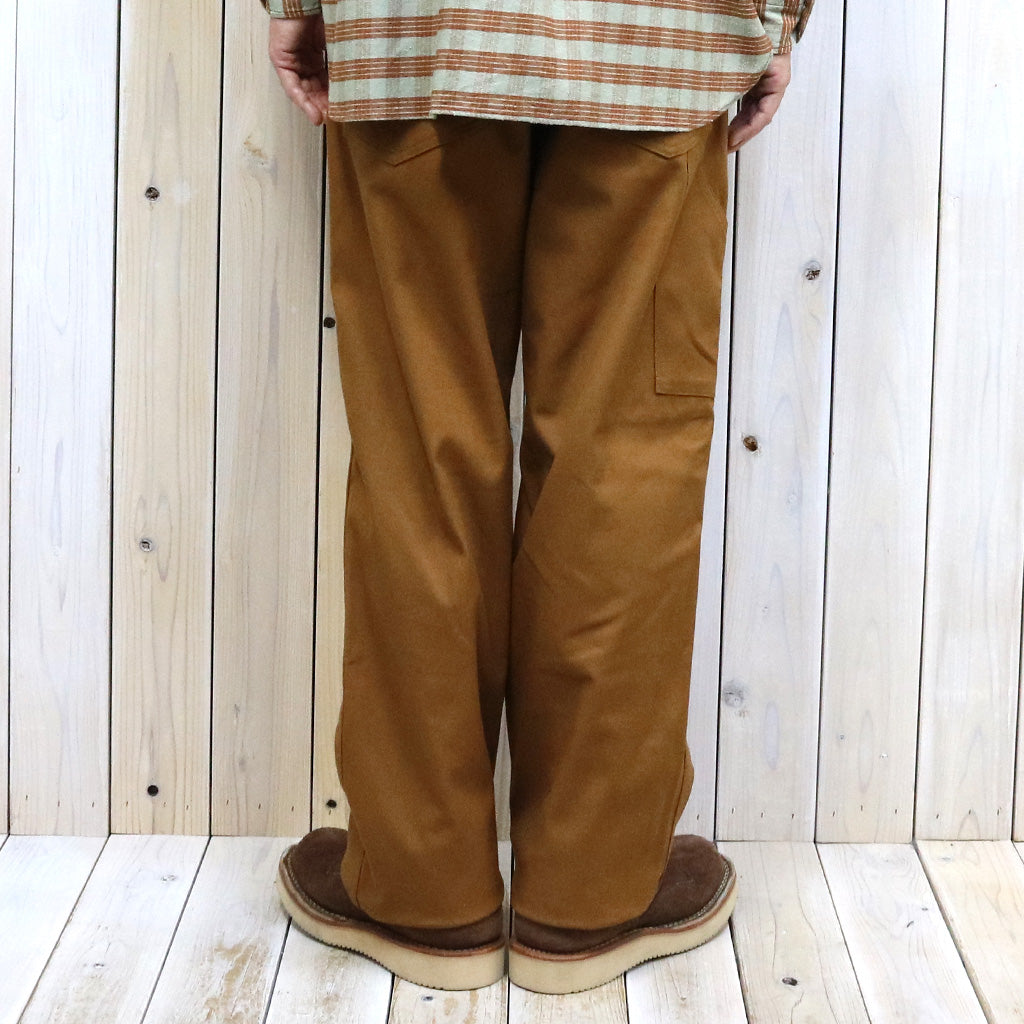 SASSAFRAS『W SPRAYER 5 PANTS(SELVEDGE DUCK)』(BROWN)
