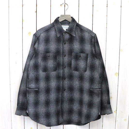 SASSAFRAS『GARDENING AT NIGHT SHIRT(HEAVY FLANNEL)』(BLACK CHECK)