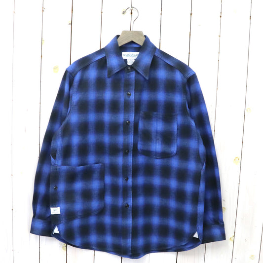 SASSAFRAS『DIGGIN SHIRT(HOMBRE CHECK)』(BLUE/BLACK)