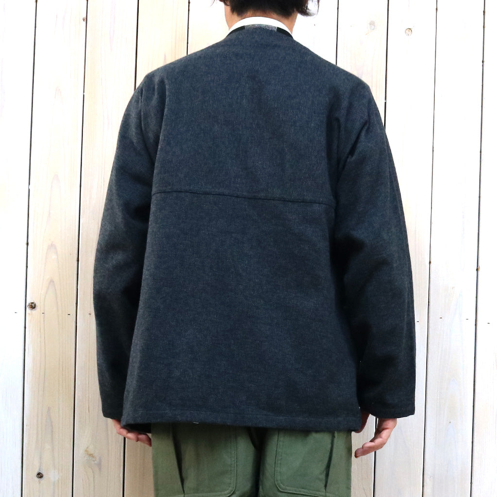 SASSAFRAS『DIGS CREW CARDE JACKET(TWEEDY COTTON)』(BLACK)