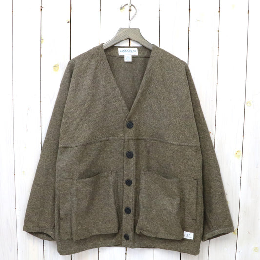 SASSAFRAS『DIGS CREW CARDE JACKET(TWEEDY COTTON)』(BEIGE)
