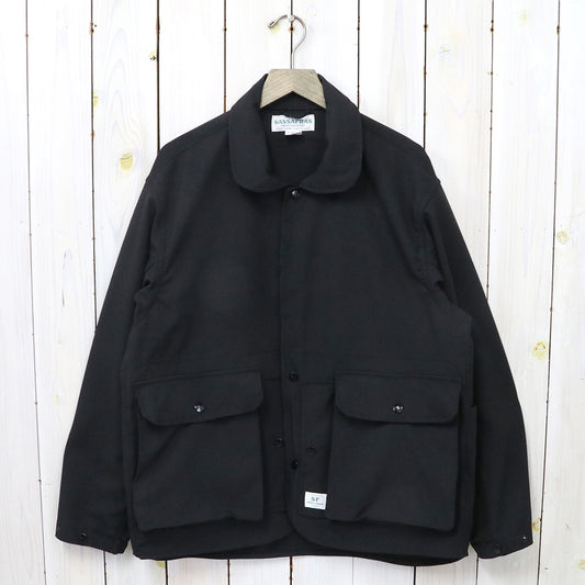 SASSAFRAS『CULTIVATOR JACKET(WOOL LIKE TROPICAL)』(BLACK)