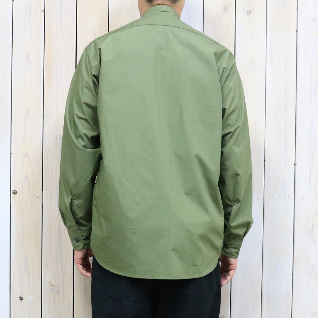 SASSAFRAS『GARDENER SHIRT(SUPIMA TYPEWRITER)』(OLIVE)